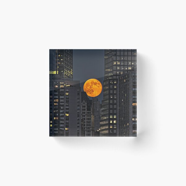 Manhattan Super Moon Acrylic Block