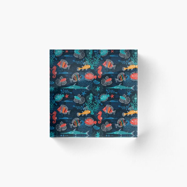 Tropical Fish Under the Sea Acrylic Block