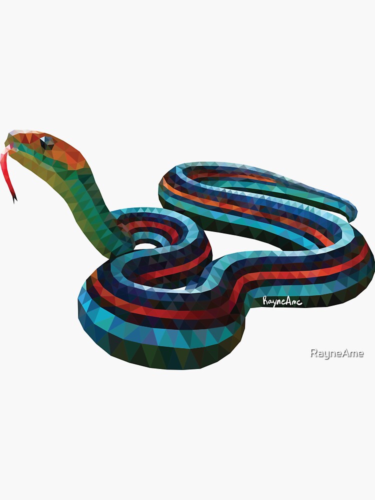 Low Poly San Francisco Garter Snake by RayneAme