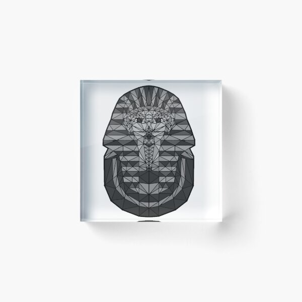 Item preview, Geometric Tutankhamun in grey with black outline. designed and sold by Toby Shepherd.