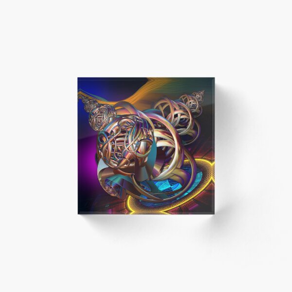 Spinning Wheel - Blood, Sweat & Tears Acrylic Block