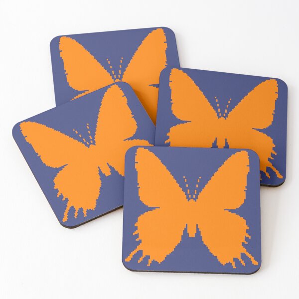 Item preview, 8-bit Simplex pixel Orange butterfly designed and sold by blackhalt.