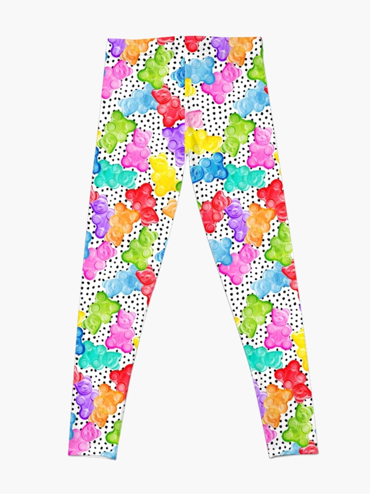 Alternate view of Gummy Bears on polka dots Leggings