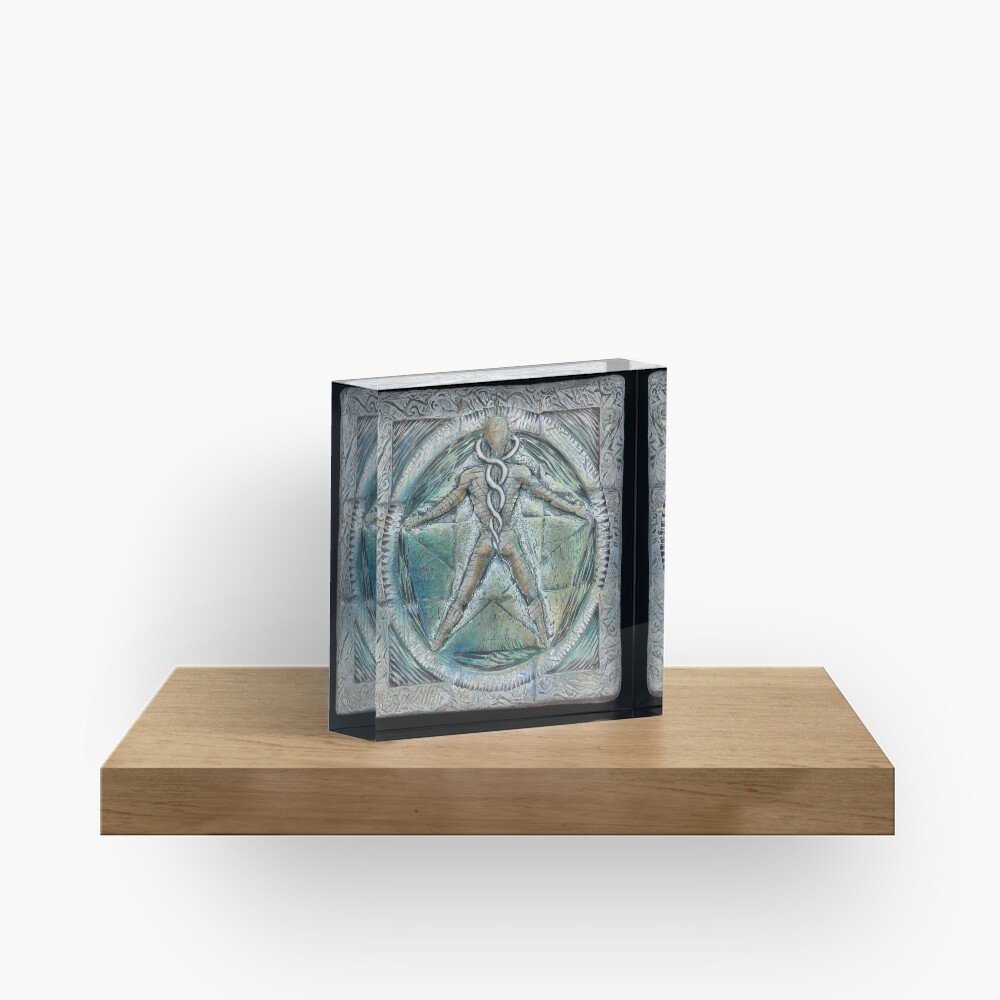 Spiral five: subtle energy Acrylic Block