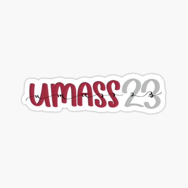 "UMass 2023 sticker" Sticker for Sale by wkatlyn | Redbubble