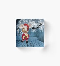Topo Gigio WEIHNACHTS-ÜBERRASCHUNGS-KISSEN UND ODER TASCHEN-TASCHE Acrylblock