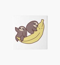 Faultiere und riesige Banane Galeriedruck