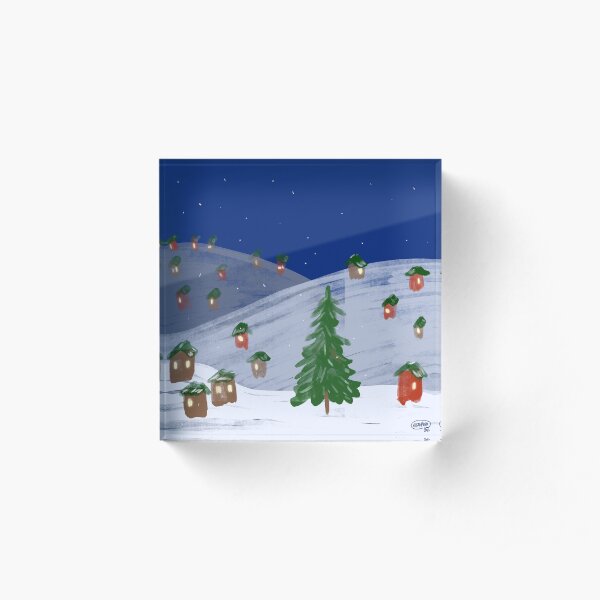Winter Town by VIXTOPHER Acrylic Block