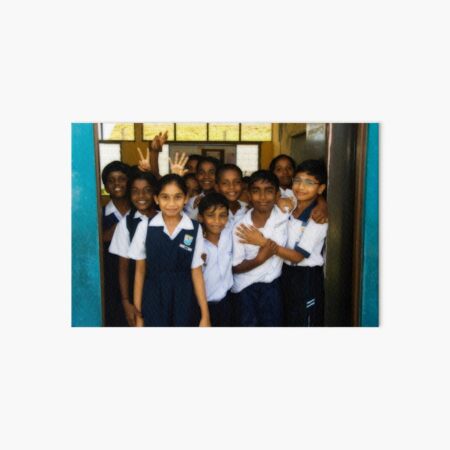 Happy School Children Art Board Print