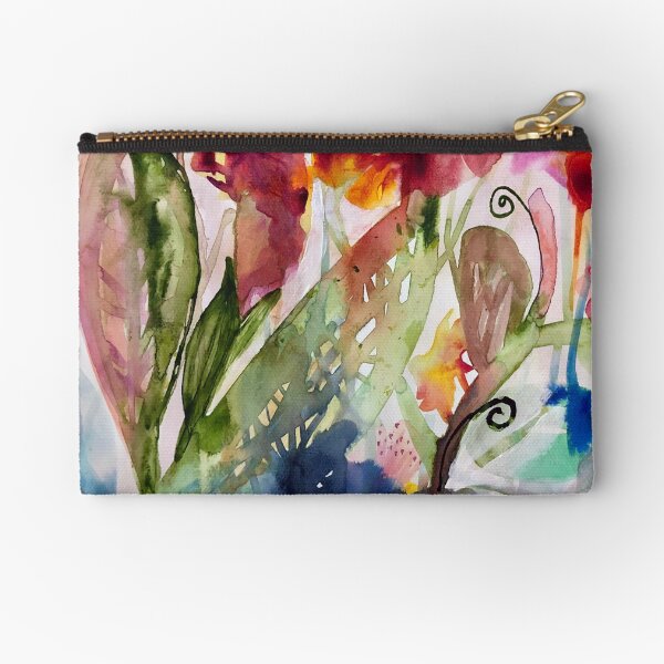 floral whimsy Zipper Pouch