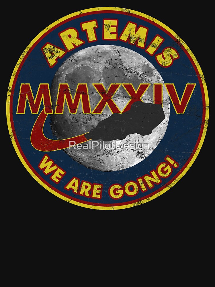 "Artemis "We Are Going!" Moon Mission 2024 Vintage Design" Tshirt for