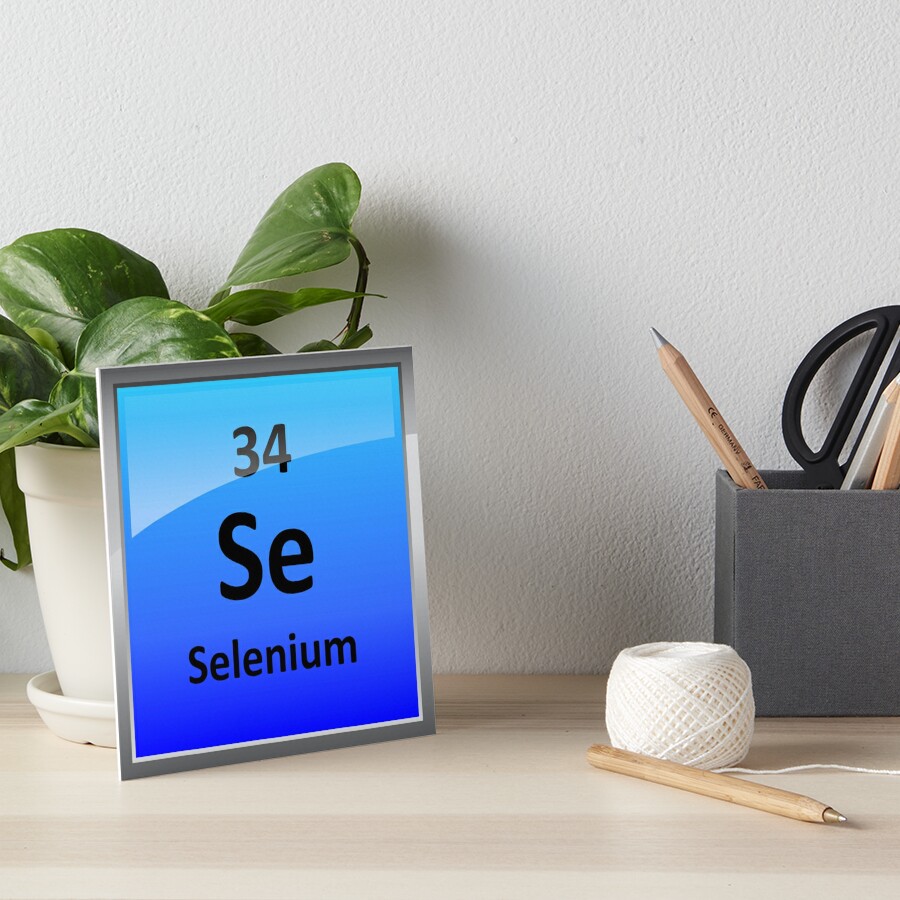 Selenium Element Symbol Periodic Table Art Board Print