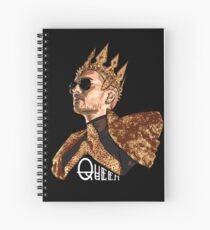 Queen Bill - White Text Spiral Notebook