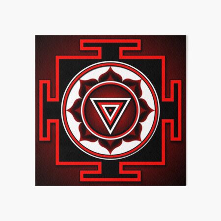 Indian symbol of Kali Yantra Art Board Print