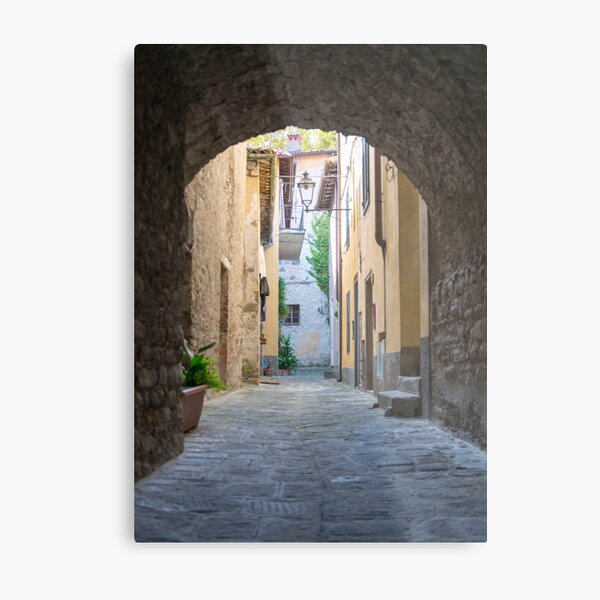 Street Archway in Barga, Italy Metal Print