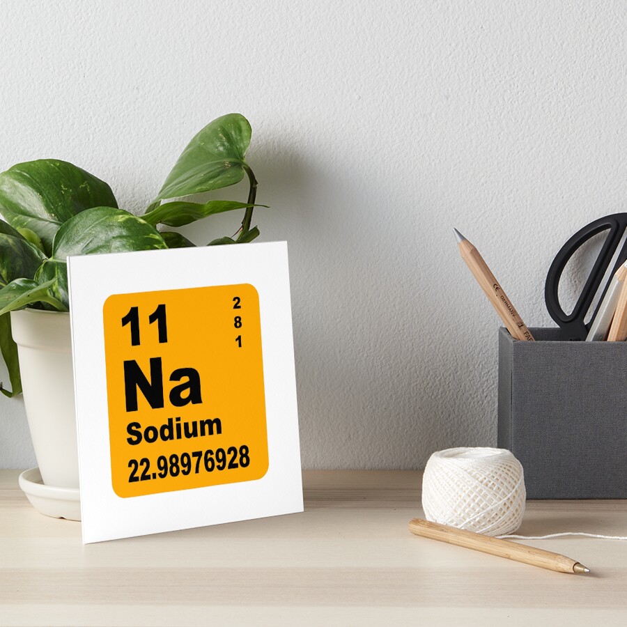 Sodium Periodic Table Of Elements Art Board Print