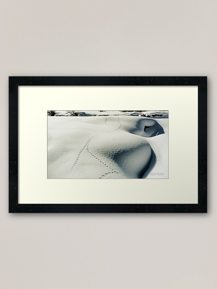 Alternate view of Fresh Tracks in the North Star Nature Preserve Snow Framed Art Print