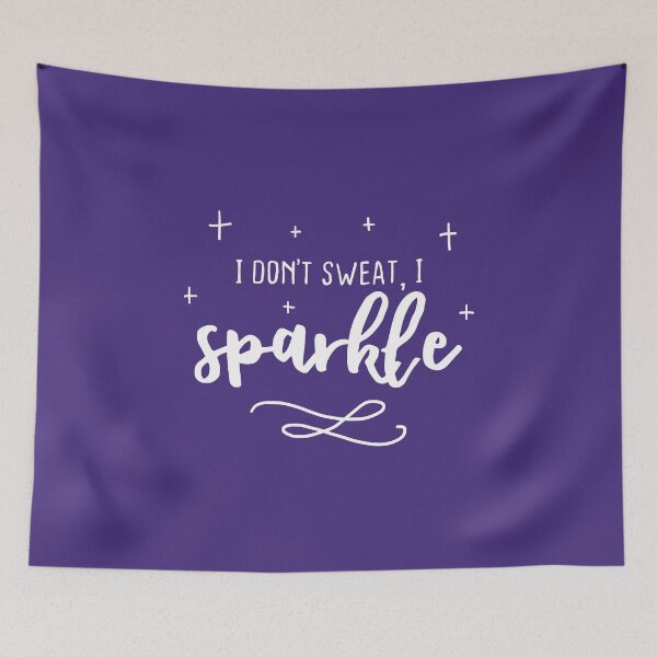 Item preview, I Don't Sweat I Sparkle - Glam Exercise Tee designed and sold by WordvineMedia.