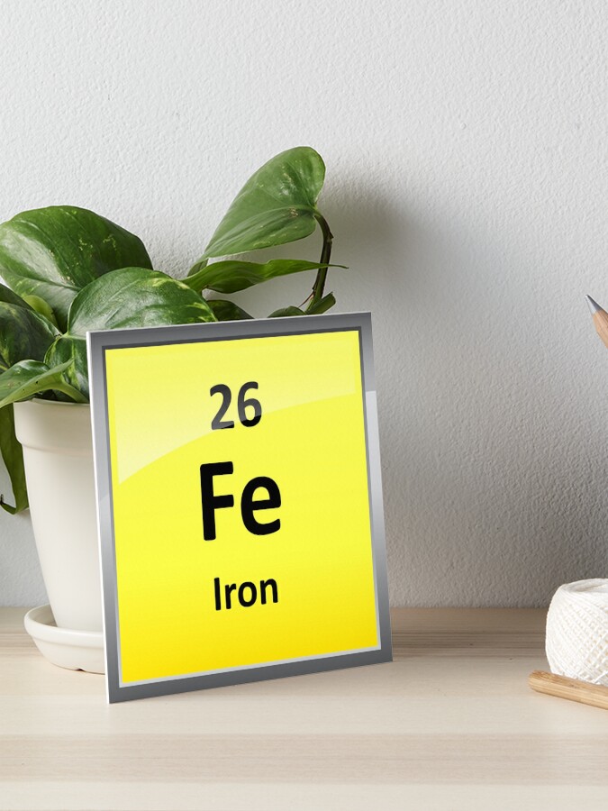 Iron Element Symbol Periodic Table Art Board Print