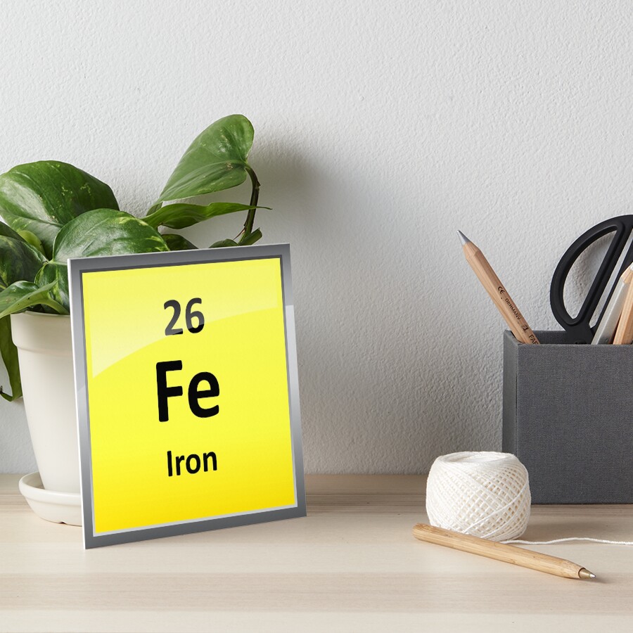 "Iron Element Symbol Periodic Table" Art Board Print for Sale by