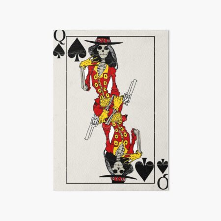 Queen of Spades Art Board Print