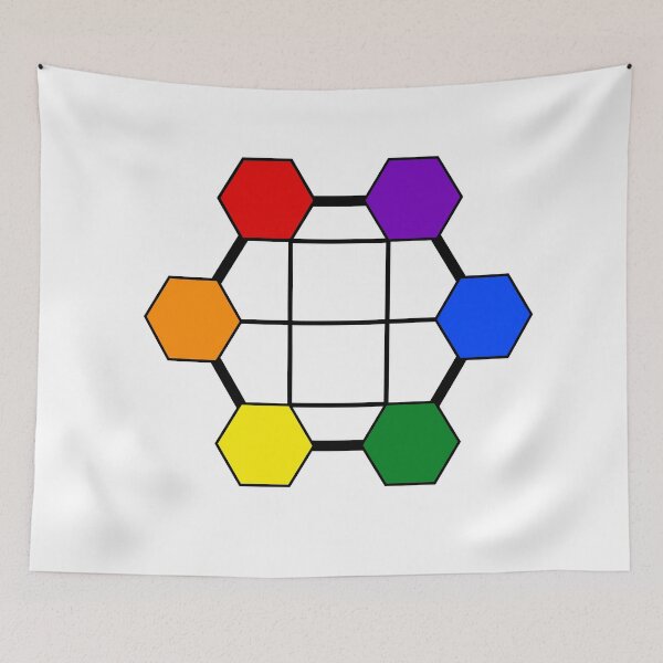 Item preview, Simple Rainbow Pride Hexagonal Design designed and sold by ScarySarahShop.
