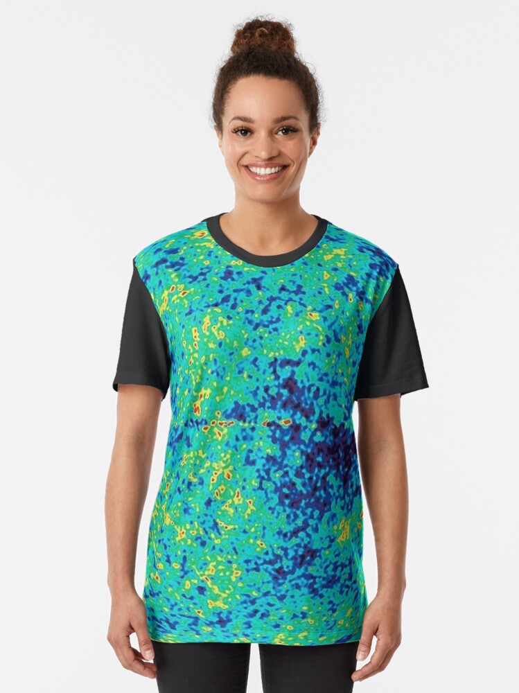 Alternate view of Cosmic microwave background. First detailed "baby picture" of the universe. #Cosmic, #microwave, #background, #BabyPicture, #universe Graphic T-Shirt