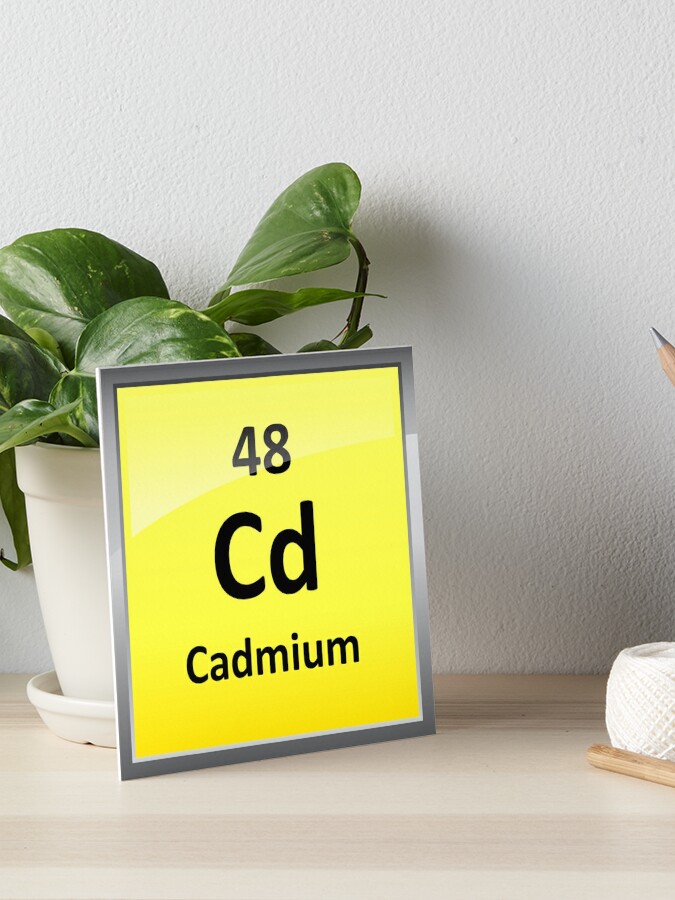 Cadmium Periodic Table Element Symbol Art Board Print