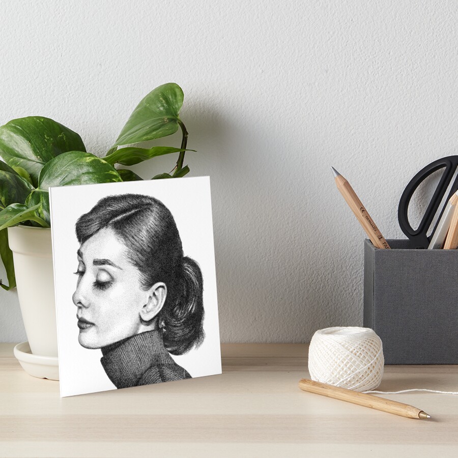 Audrey Hepburn Stippling Portrait Zipper Pouch for Sale by Joanna Albright