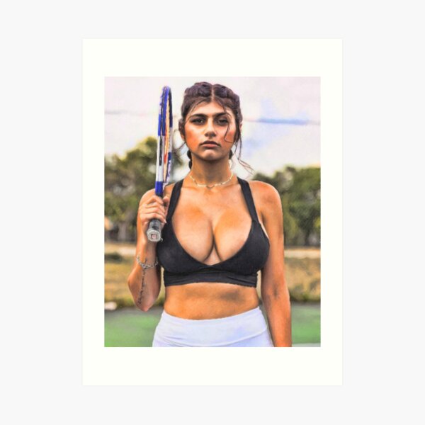Oeuvre inspirée par Mia Khalifa, crayon de couleur et art au pastel Mia Khalifa 4 Impression artistique