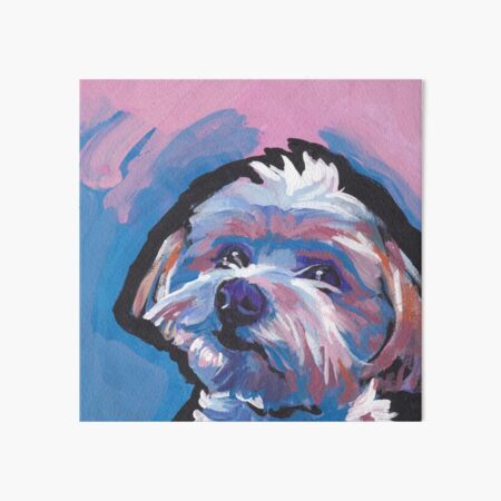 Aperçu de l'œuvre Morkie maltais yorkie chien brillant coloré pop art de chien créée et vendue par bentnotbroken11.