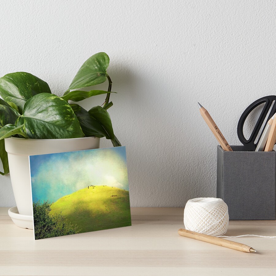 Cows on a Hill Art Board Print