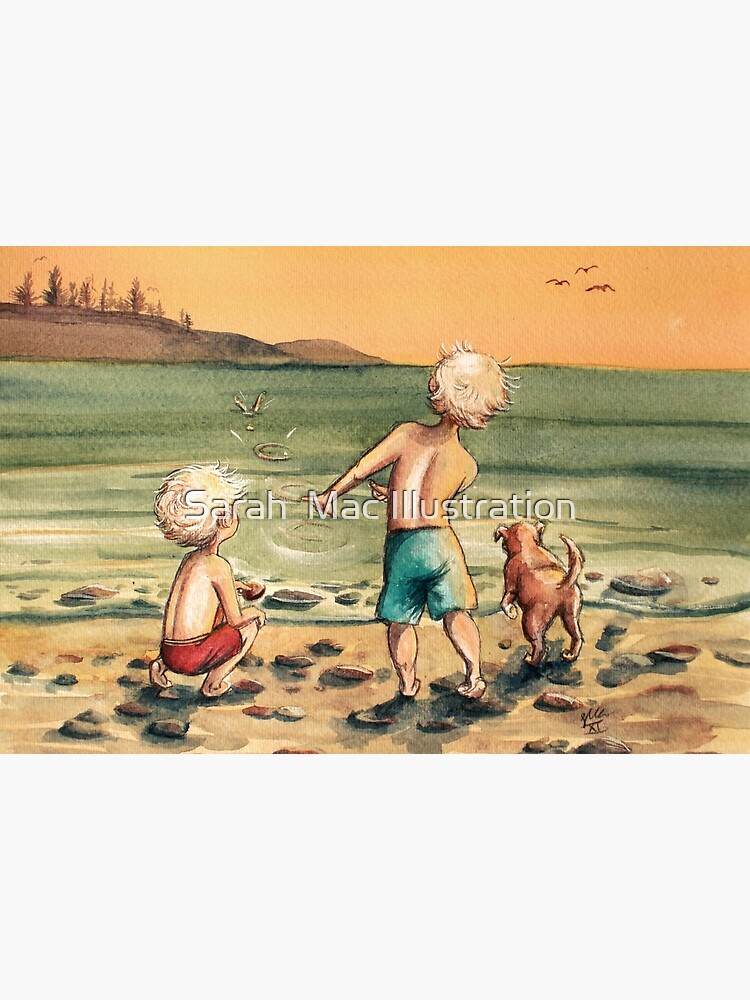 Thumbnail 2 of 2, Art Board Print, Skipping Stones designed and sold by Artsez.