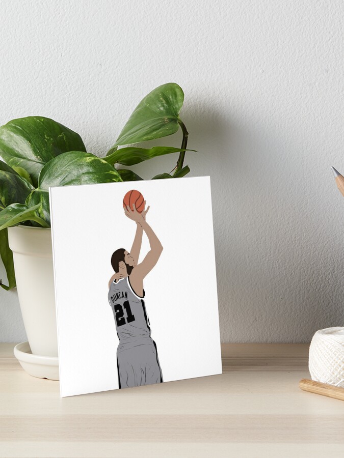 Tim Duncan Ball Hug Art Board Print for Sale by technoquotes