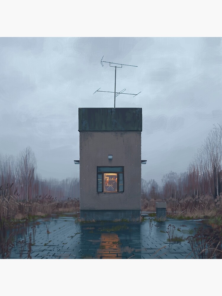 Thumbnail 2 of 2, Art Board Print, The Booth designed and sold by Simon Stålenhag.