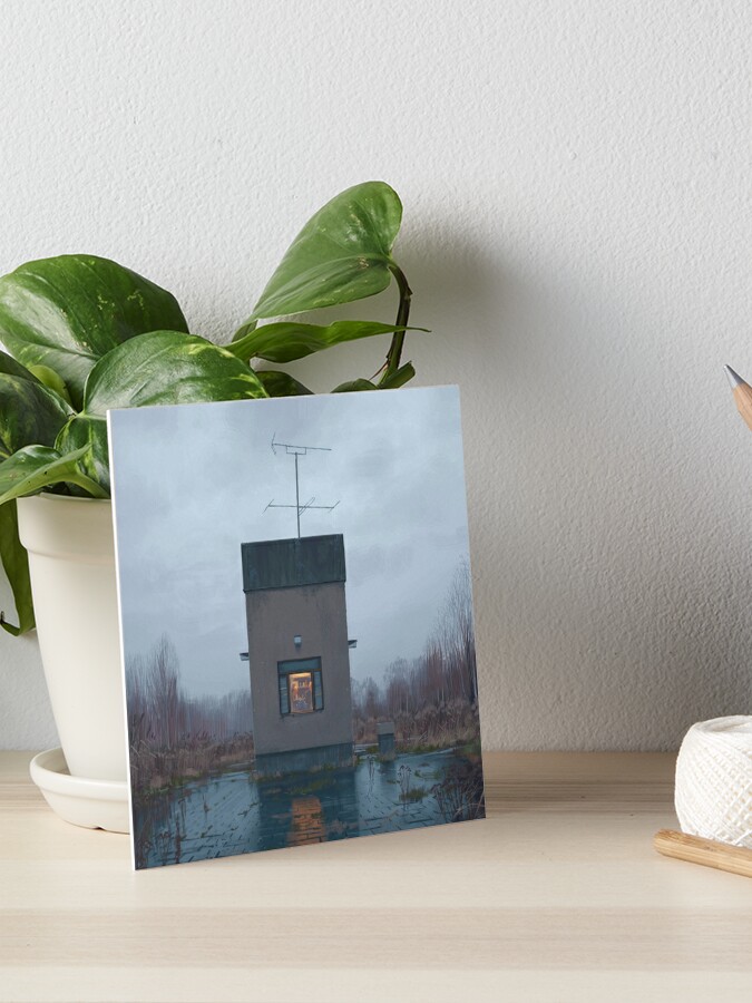 Thumbnail 1 of 2, Art Board Print, The Booth designed and sold by Simon Stålenhag.
