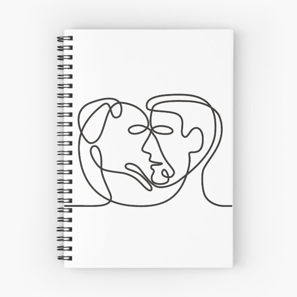 Item preview, Man and Dog Face Side Continuous Line designed and sold by patrimonio.