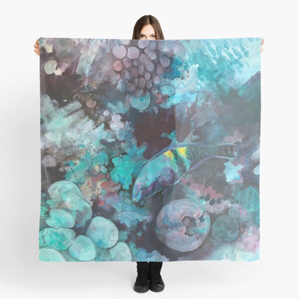 Parrot fish blues Scarf