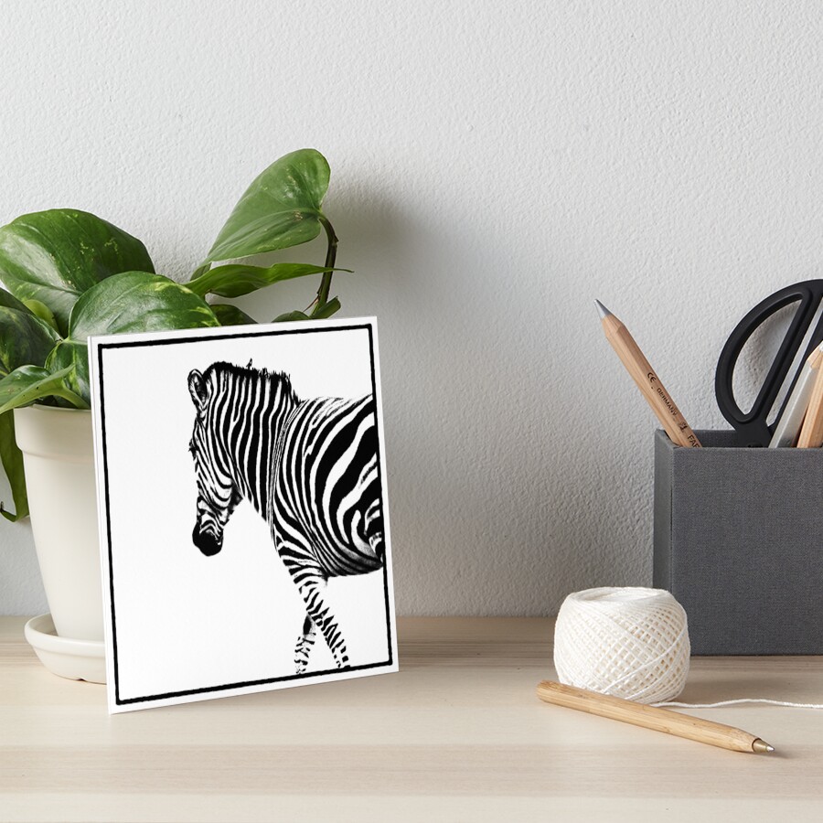 Zebra Art Board Print
