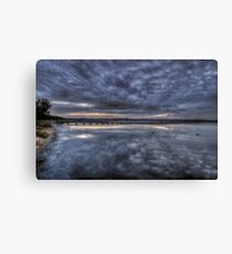 Two Ducks and a Long Jetty Canvas Print