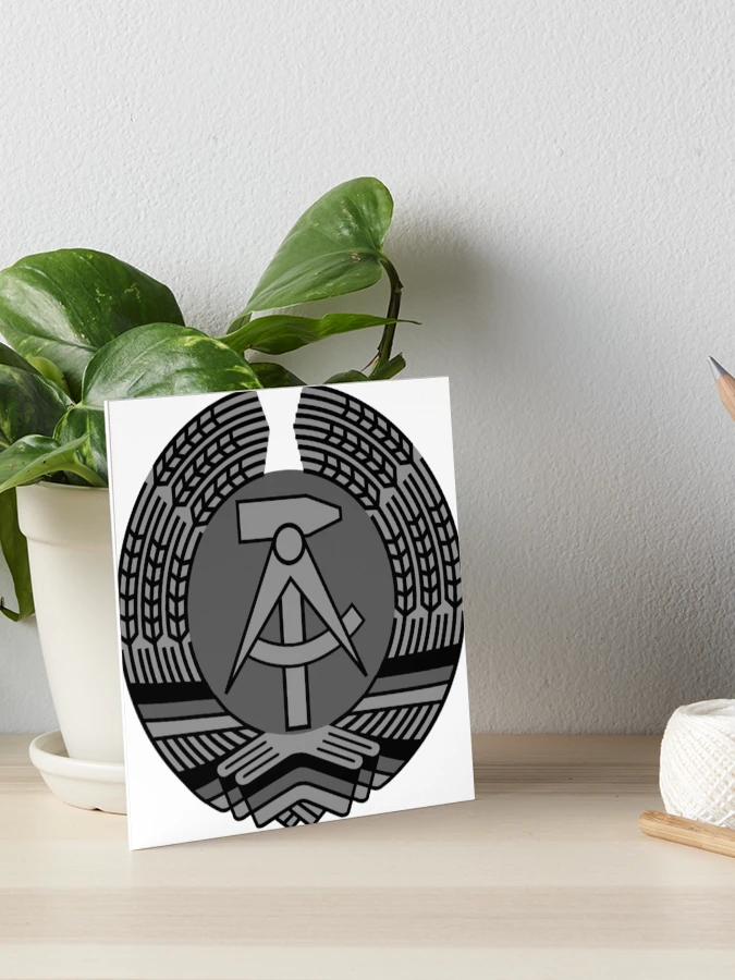 COAT OF ARM DDR EAST GERMANY black and white