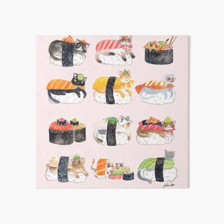 Nekozushi Art Board Print