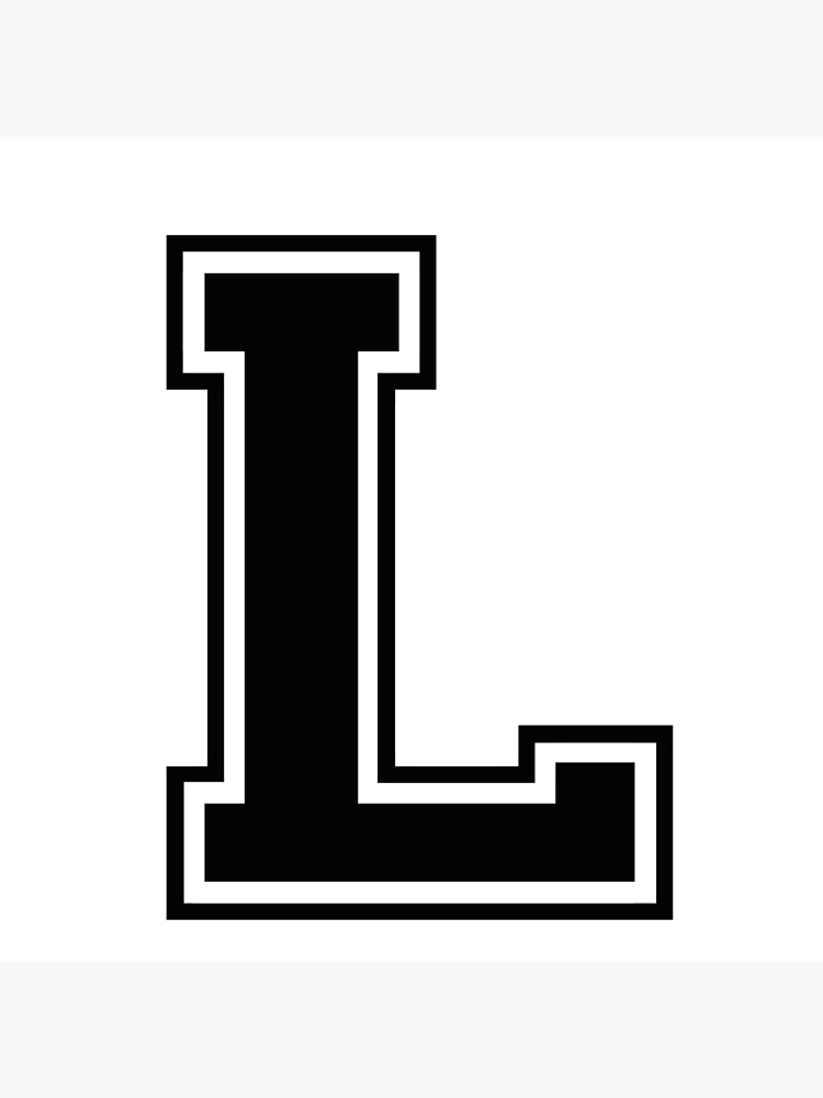 Letter - L (black) | Art Board Print