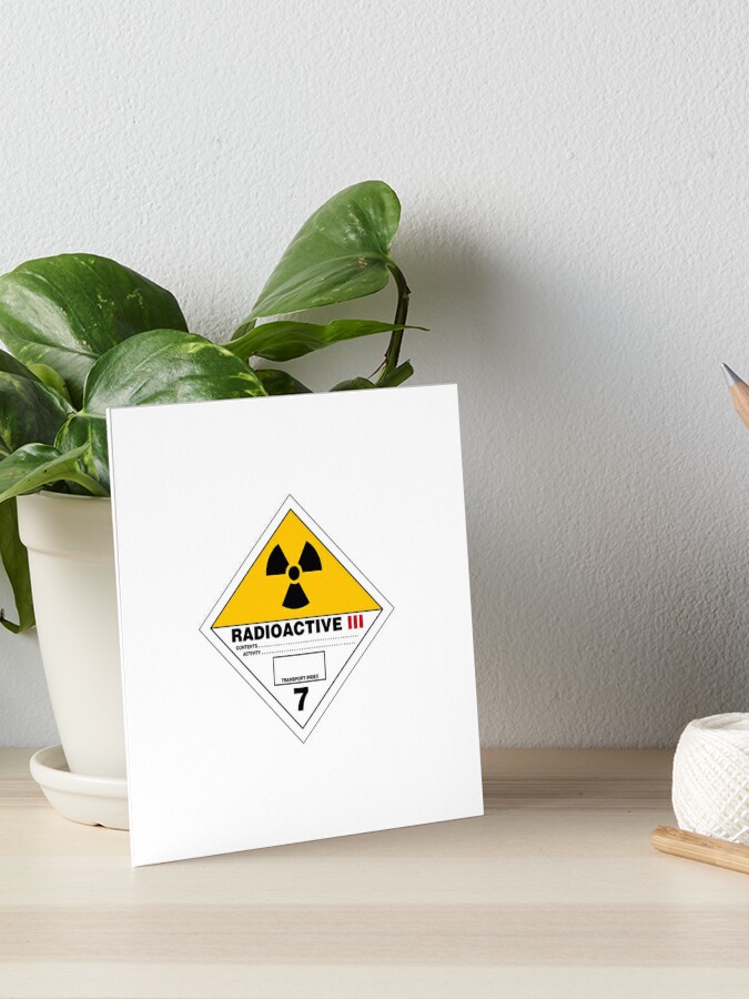 Hazmat Hazard Radioactive Sticker Art Board Print