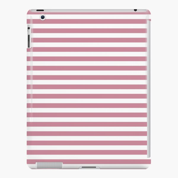 Pale Pink and White Horizontal Stripes | iPad Case & Skin