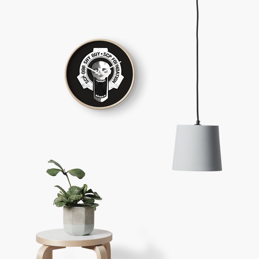 Scp 096 Shy Guy Scp Foundation Clock By Opalskystudio Redbubble