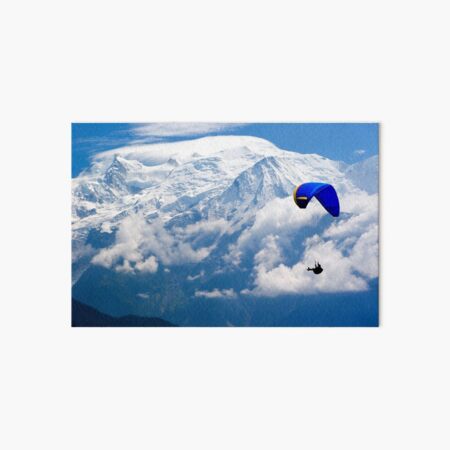 Paraglider, Mont Blanc Art Board Print