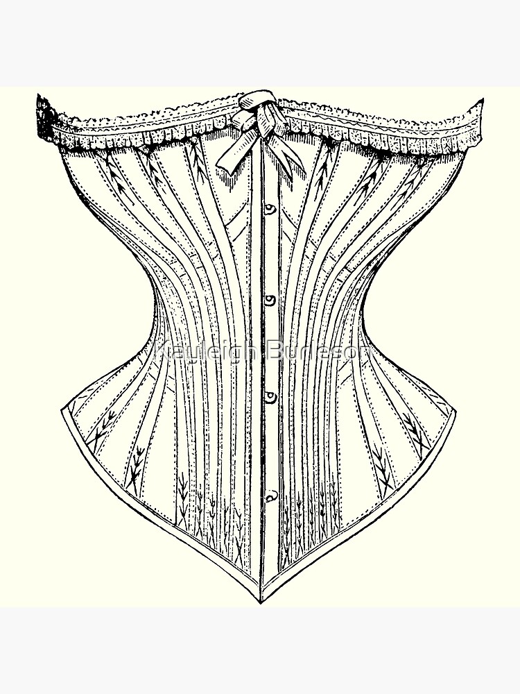 &ldquo;Vintage Victorian Corset - Black/Ivory&rdquo; Poster by Spooky8586 | Redbubble