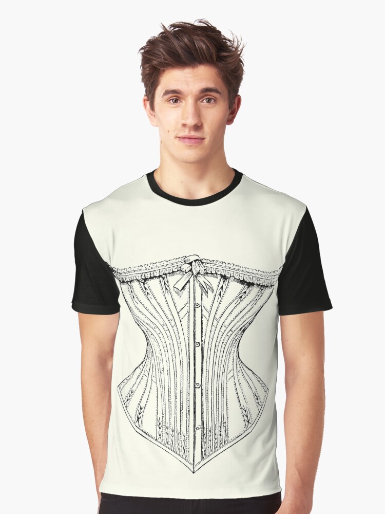 Vintage Victorian Corset - Black/Ivory Graphic T-Shirt for Sale by  Kayleigh Burleson