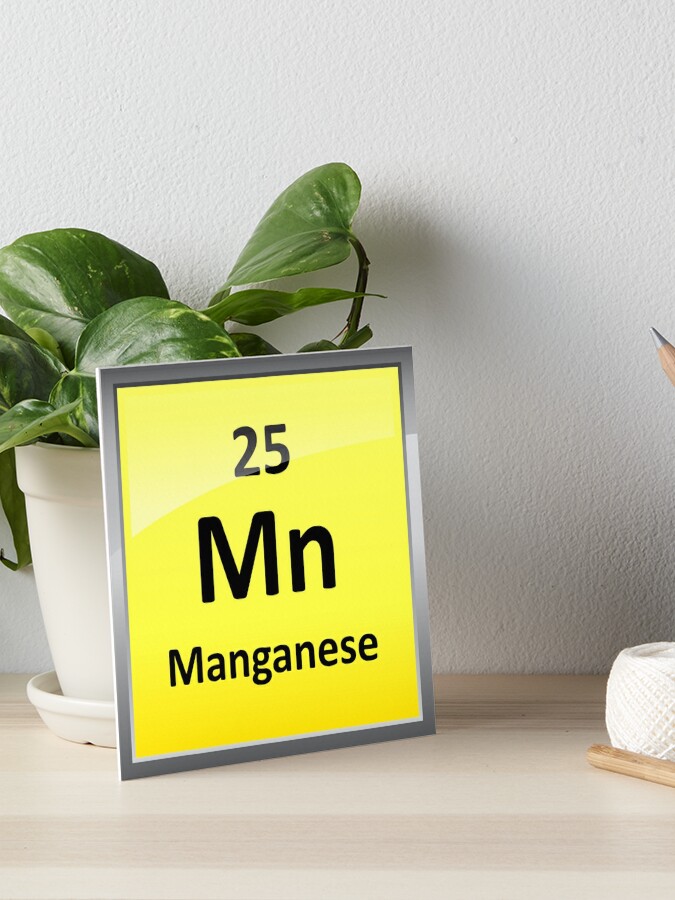 Manganese Element Symbol Periodic Table Art Board Print